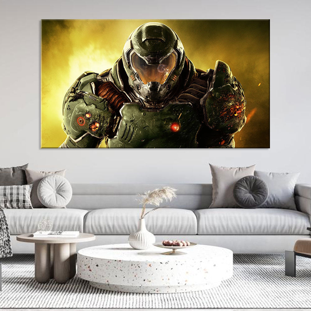  Doom Game Cover Legacy Canvas Wall Art
