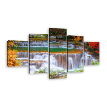 Waterfall in Rainforest Canvas Wall Art