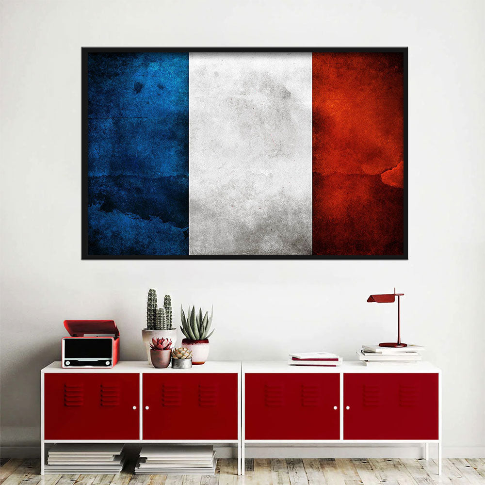 Flag of France Canvas Wall Art