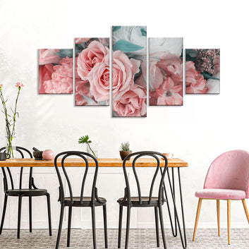 Pink Roses Canvas Wall Art