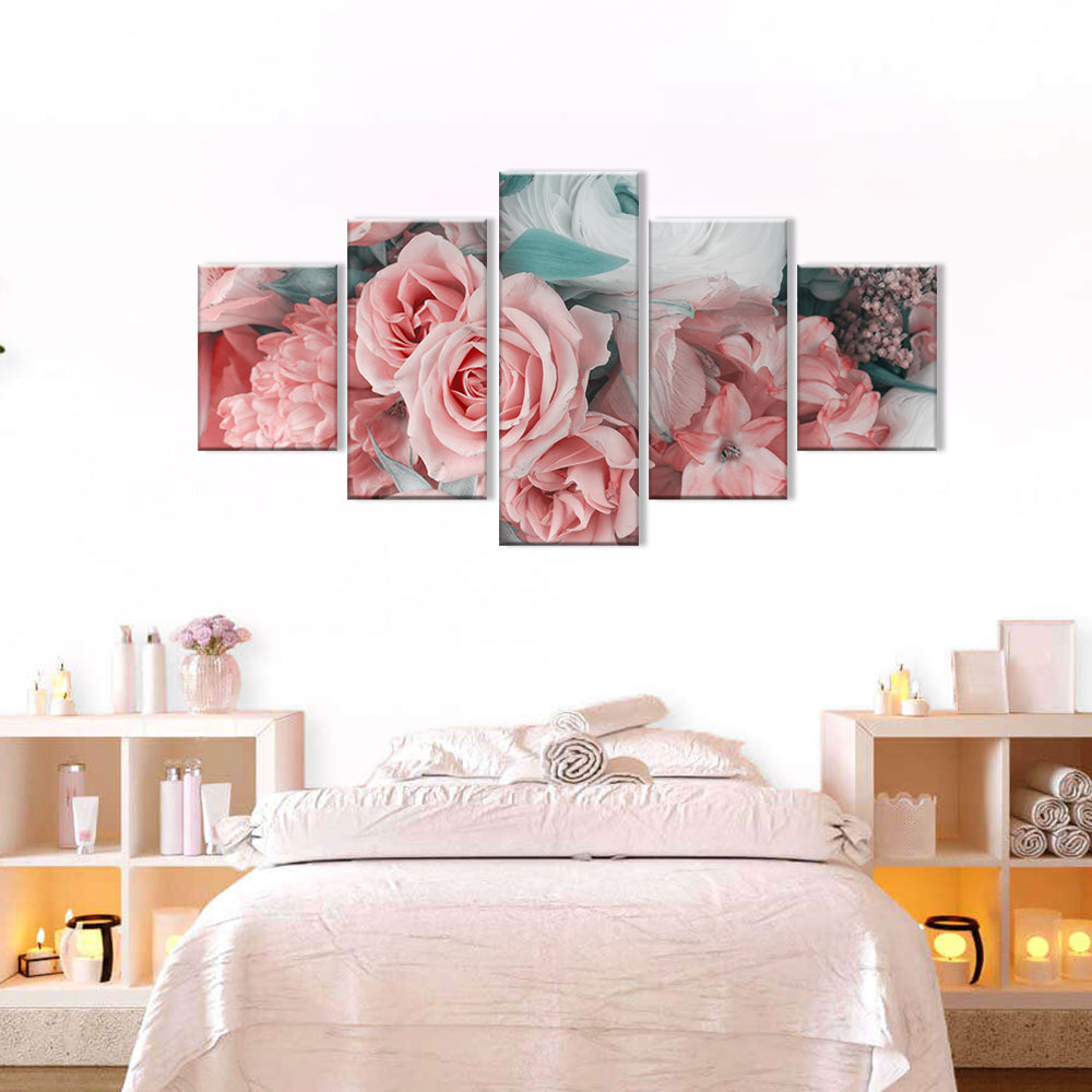 Pink Roses Canvas Wall Art