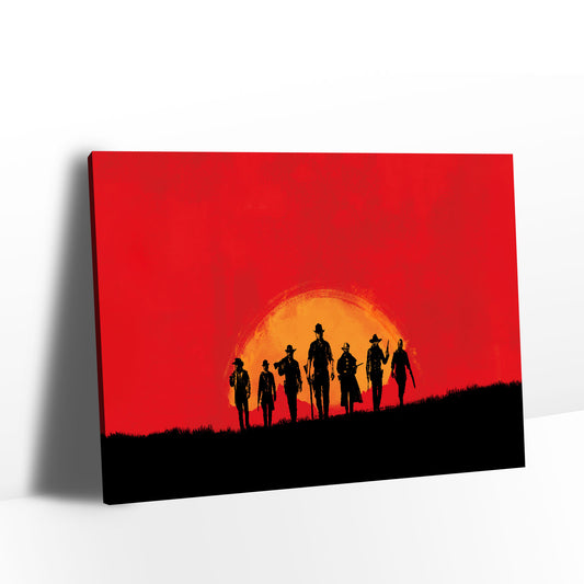Red Dead Redemption Iconic Moments Canvas Wall Art
