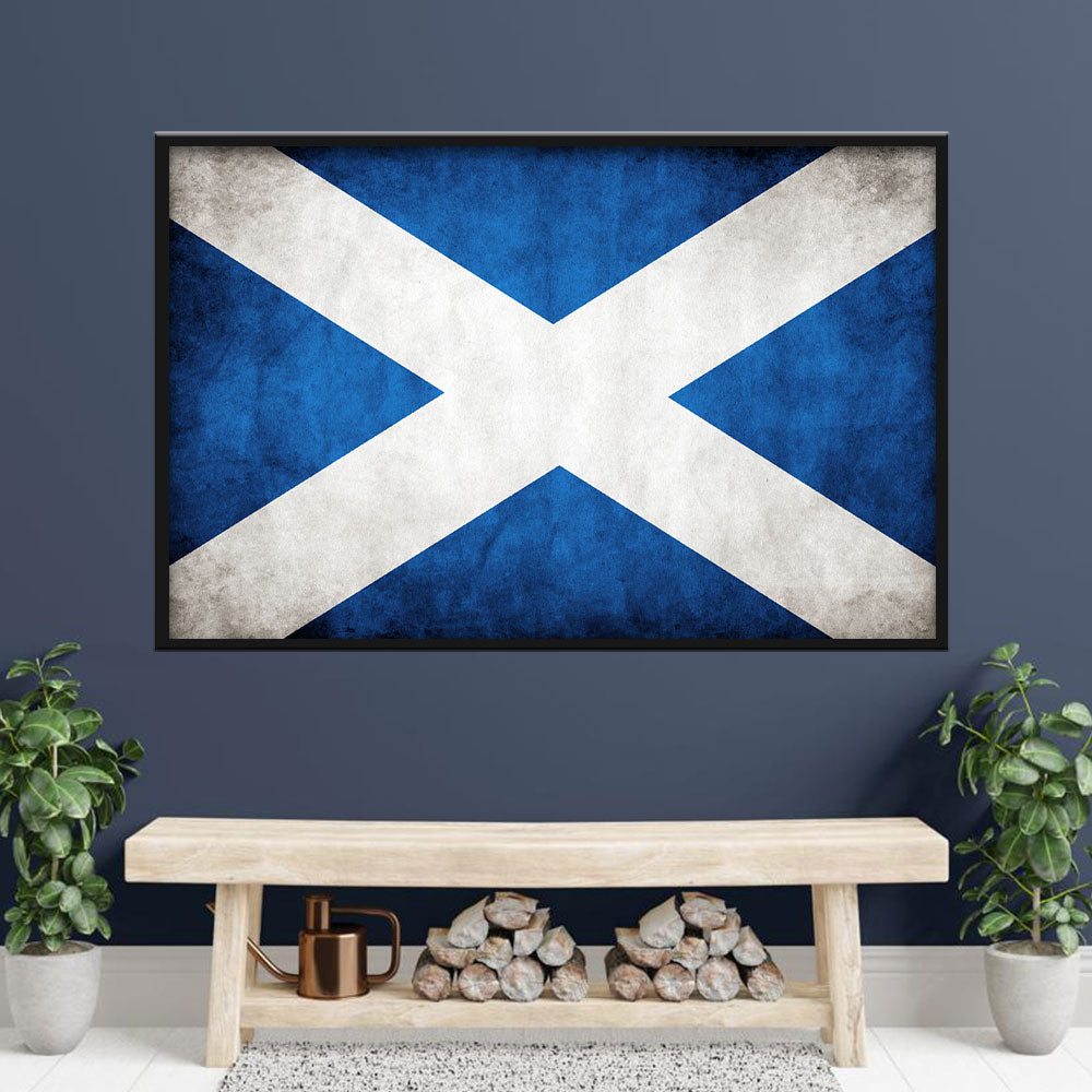 Grunge Flag of Scotland Canvas Wall Art