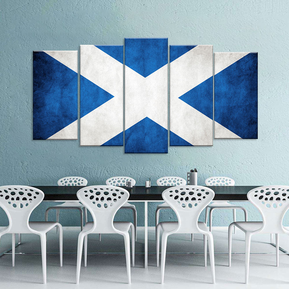 Grunge Flag of Scotland Canvas Wall Art