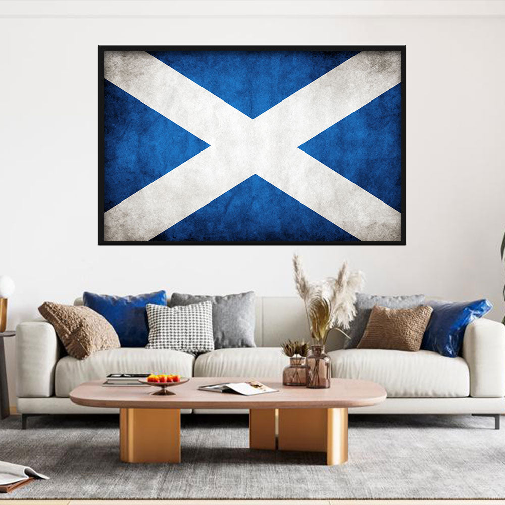 Grunge Flag of Scotland Canvas Wall Art