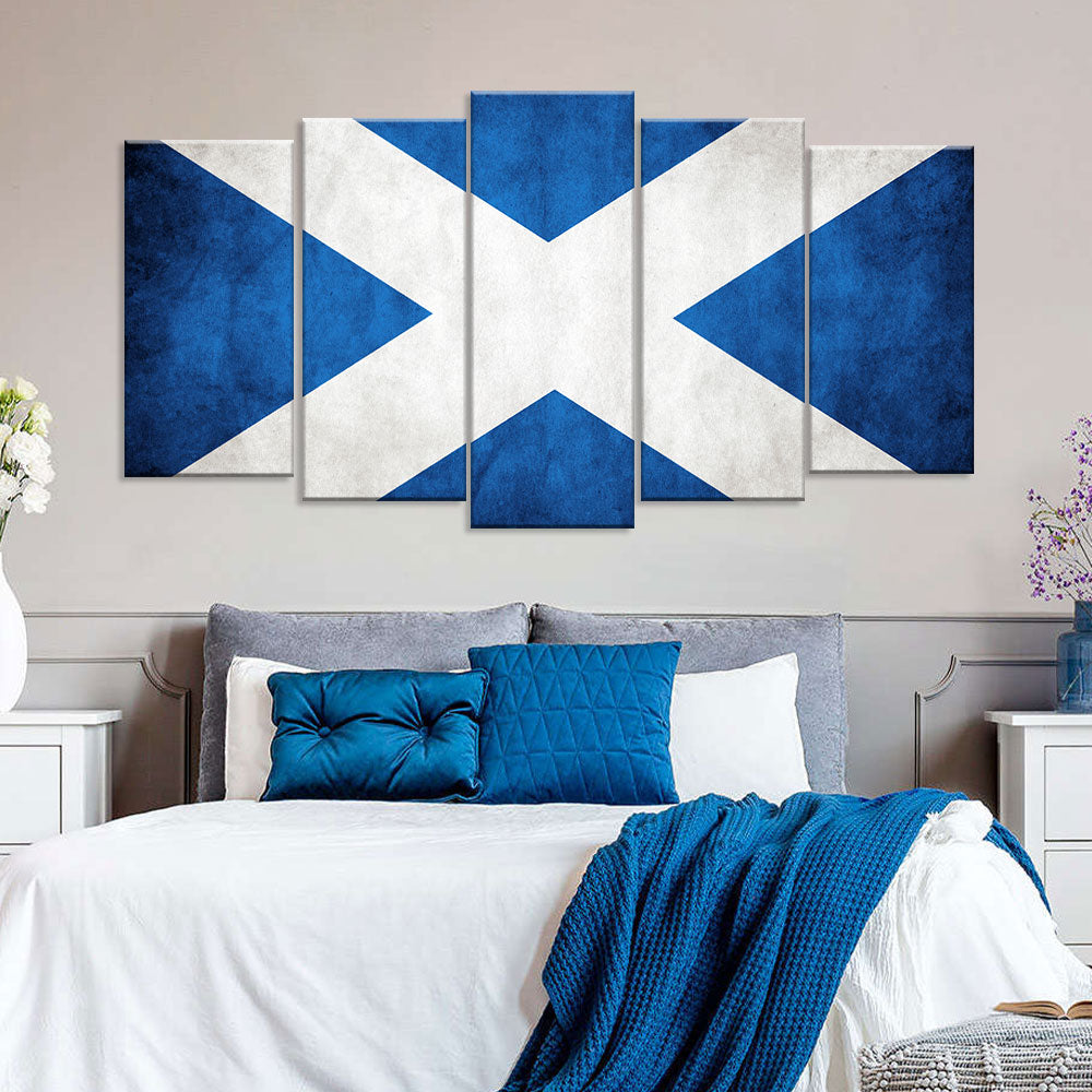 Grunge Flag of Scotland Canvas Wall Art