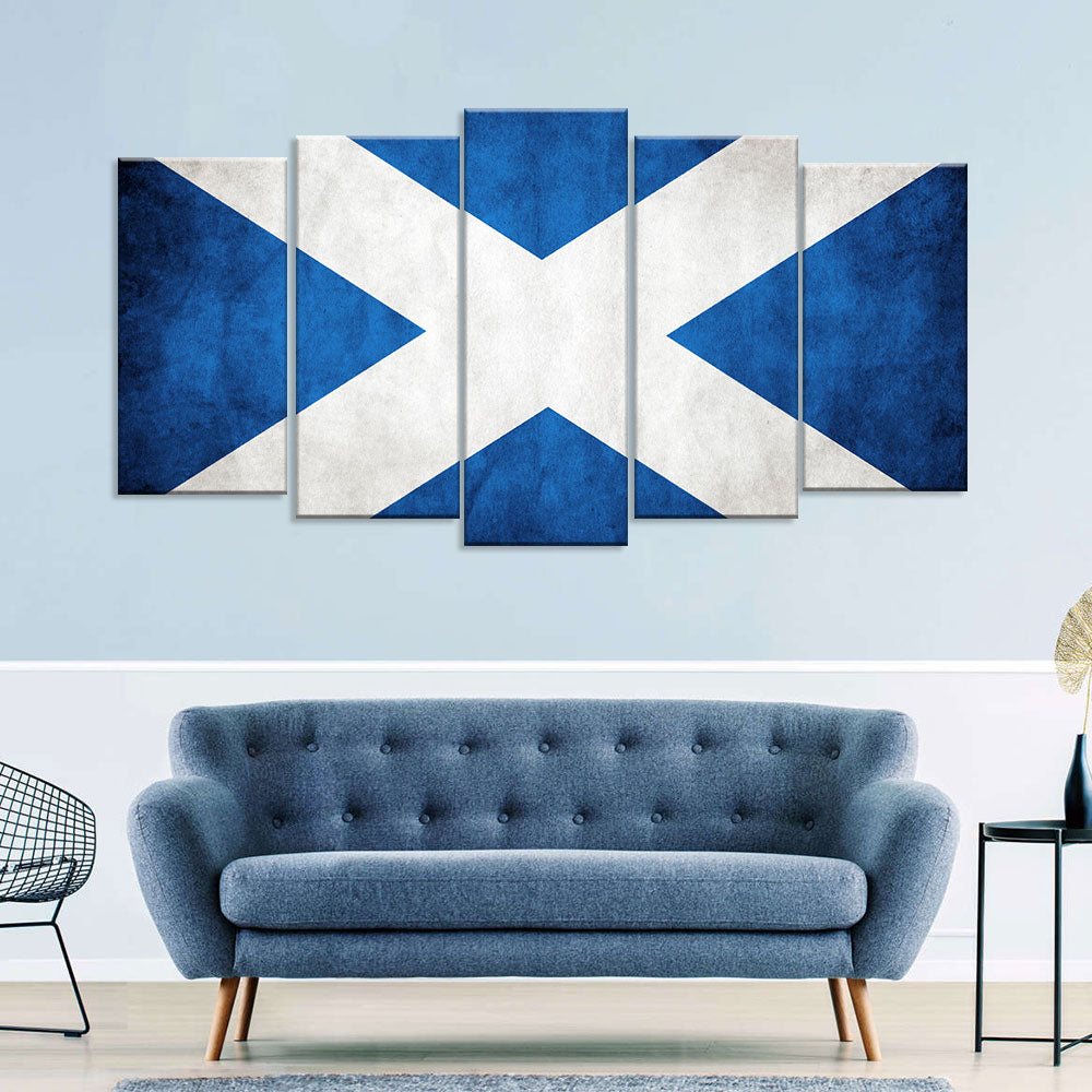 Grunge Flag of Scotland Canvas Wall Art