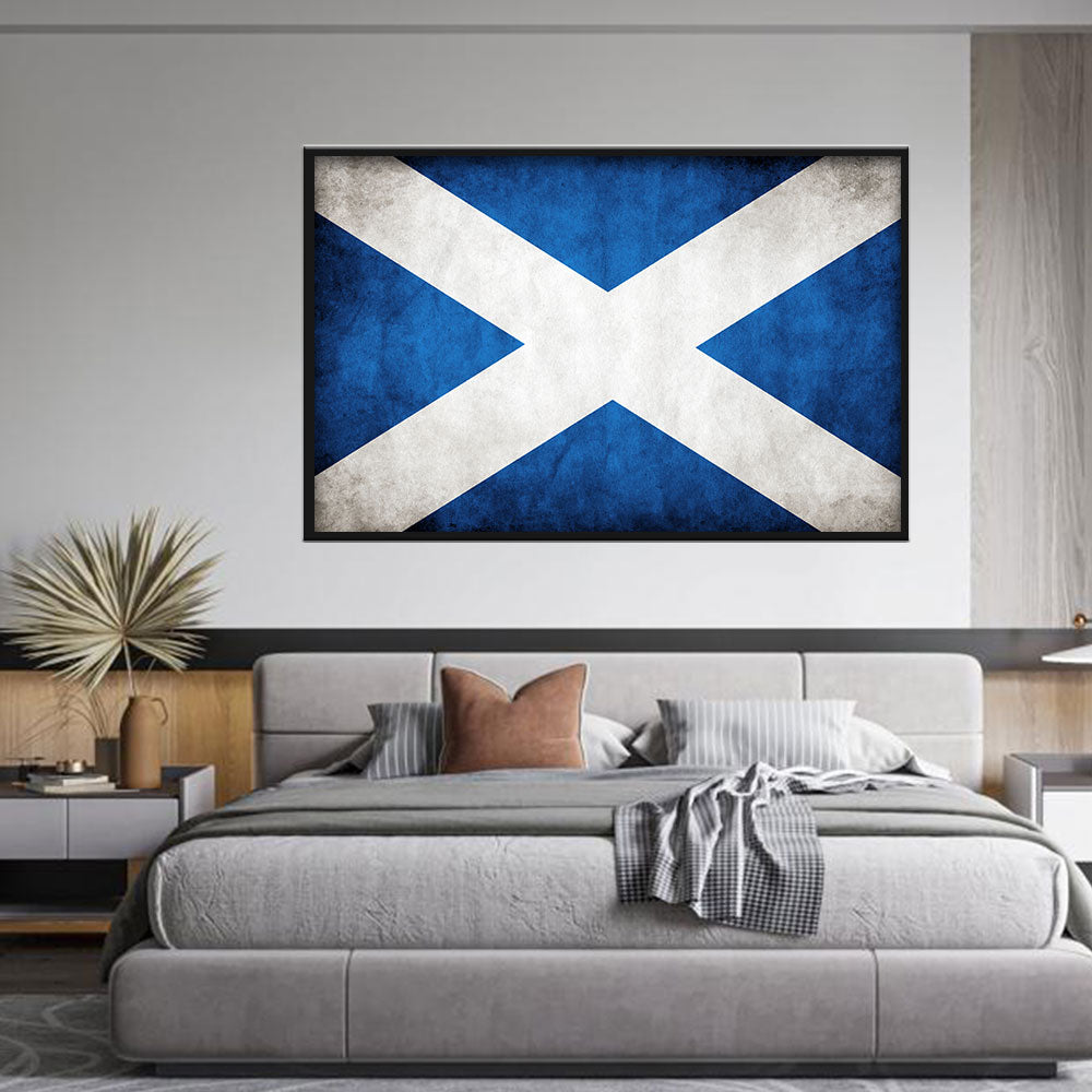 Grunge Flag of Scotland Canvas Wall Art