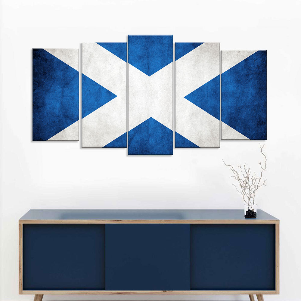 Grunge Flag of Scotland Canvas Wall Art