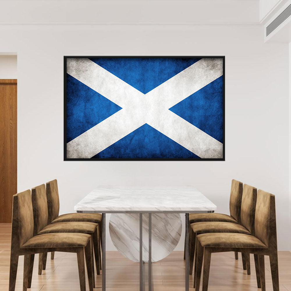 Grunge Flag of Scotland Canvas Wall Art