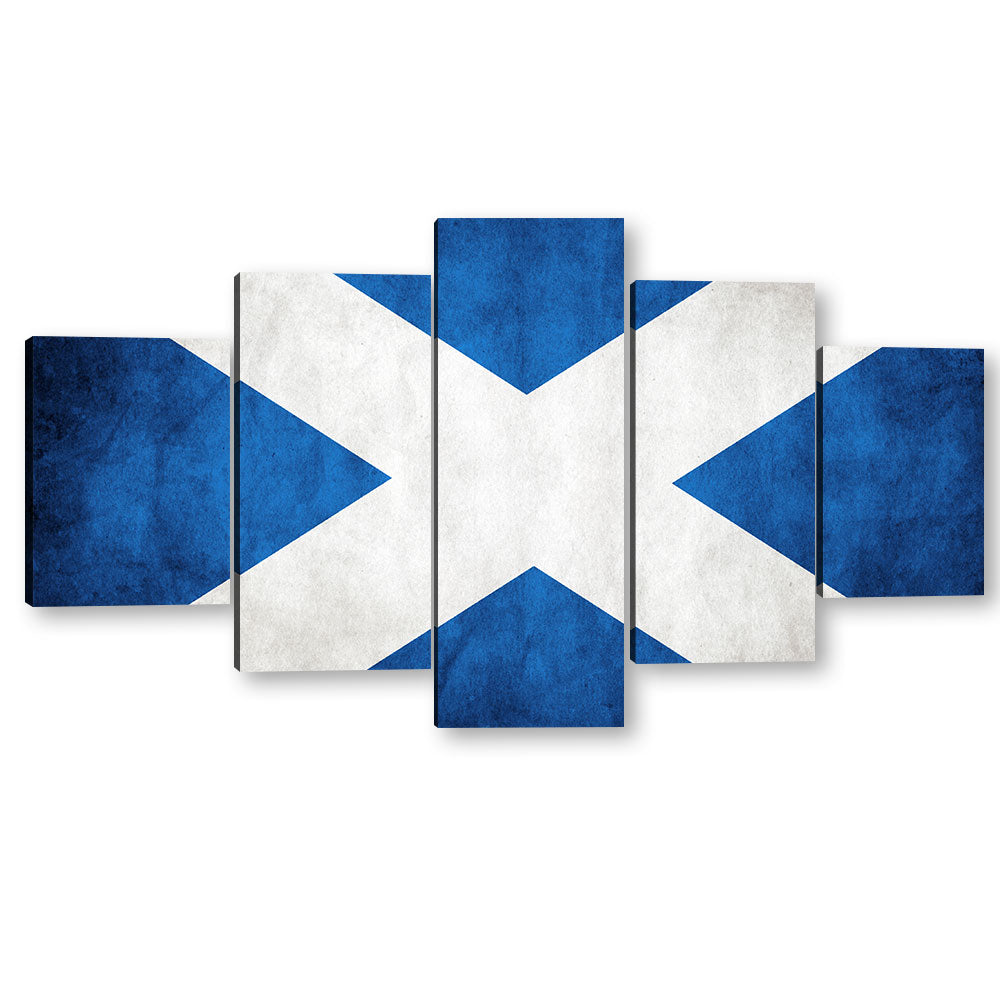 Grunge Flag of Scotland Canvas Wall Art