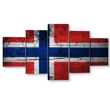 Flag of Norway Canvas Wall Art