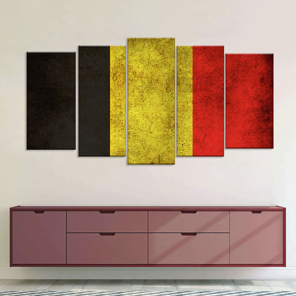 Flag of Belgium Canvas Wall Art