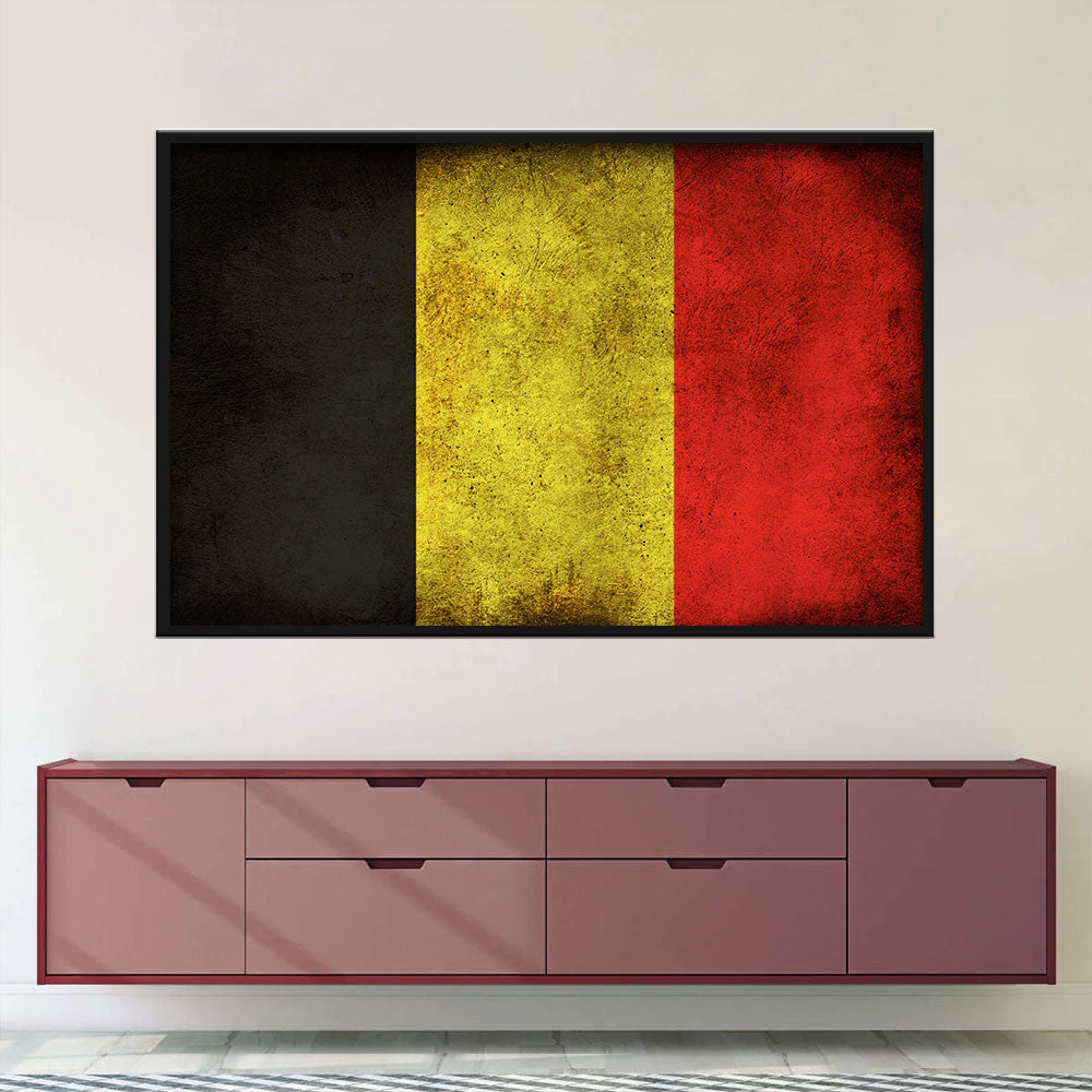 Flag of Belgium Canvas Wall Art