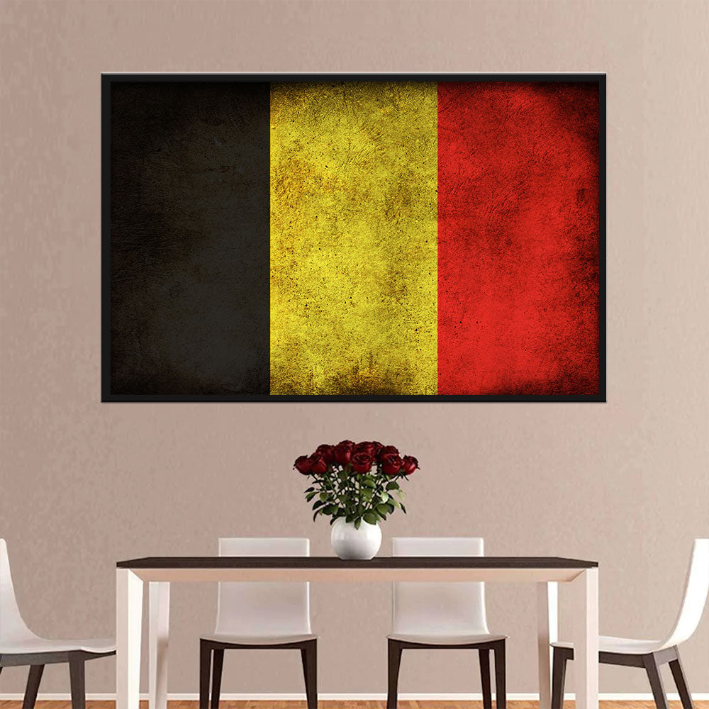 Flag of Belgium Canvas Wall Art