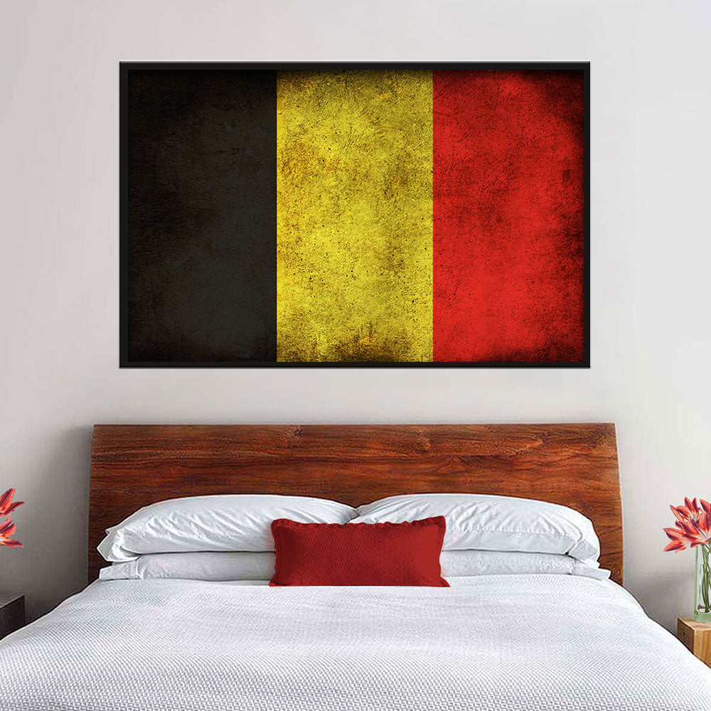 Flag of Belgium Canvas Wall Art