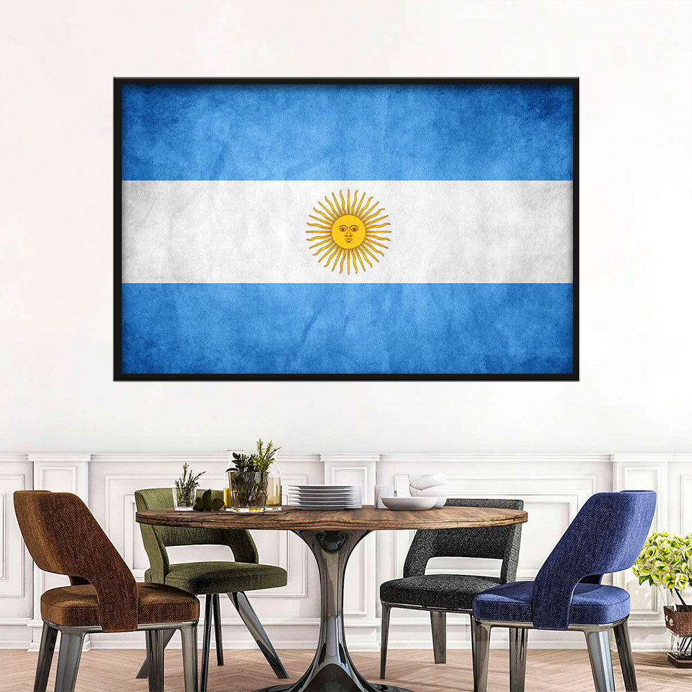 Flag of Argentina Canvas Wall Art