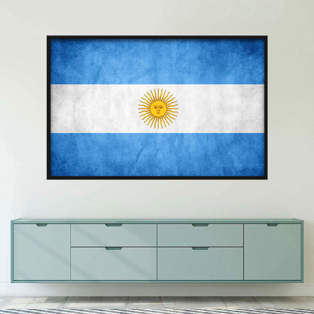 Flag of Argentina Canvas Wall Art