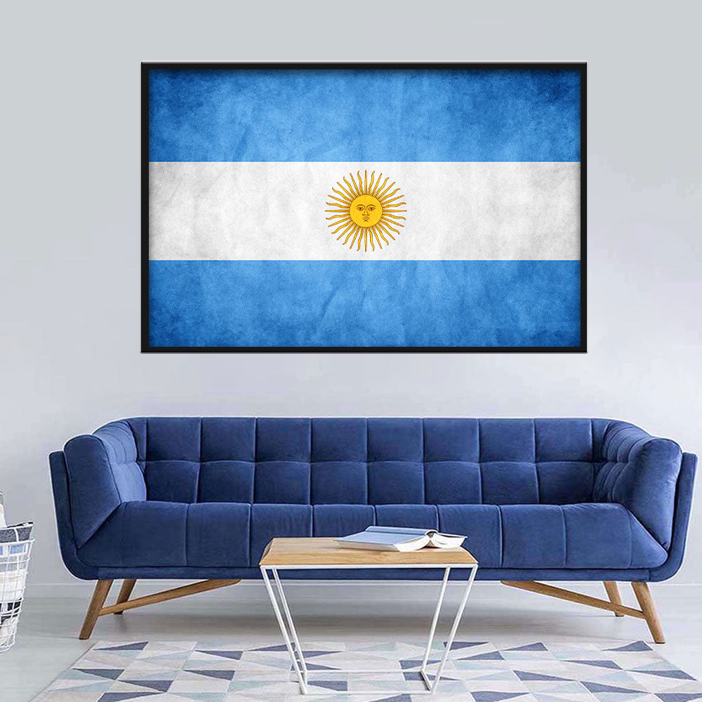 Flag of Argentina Canvas Wall Art