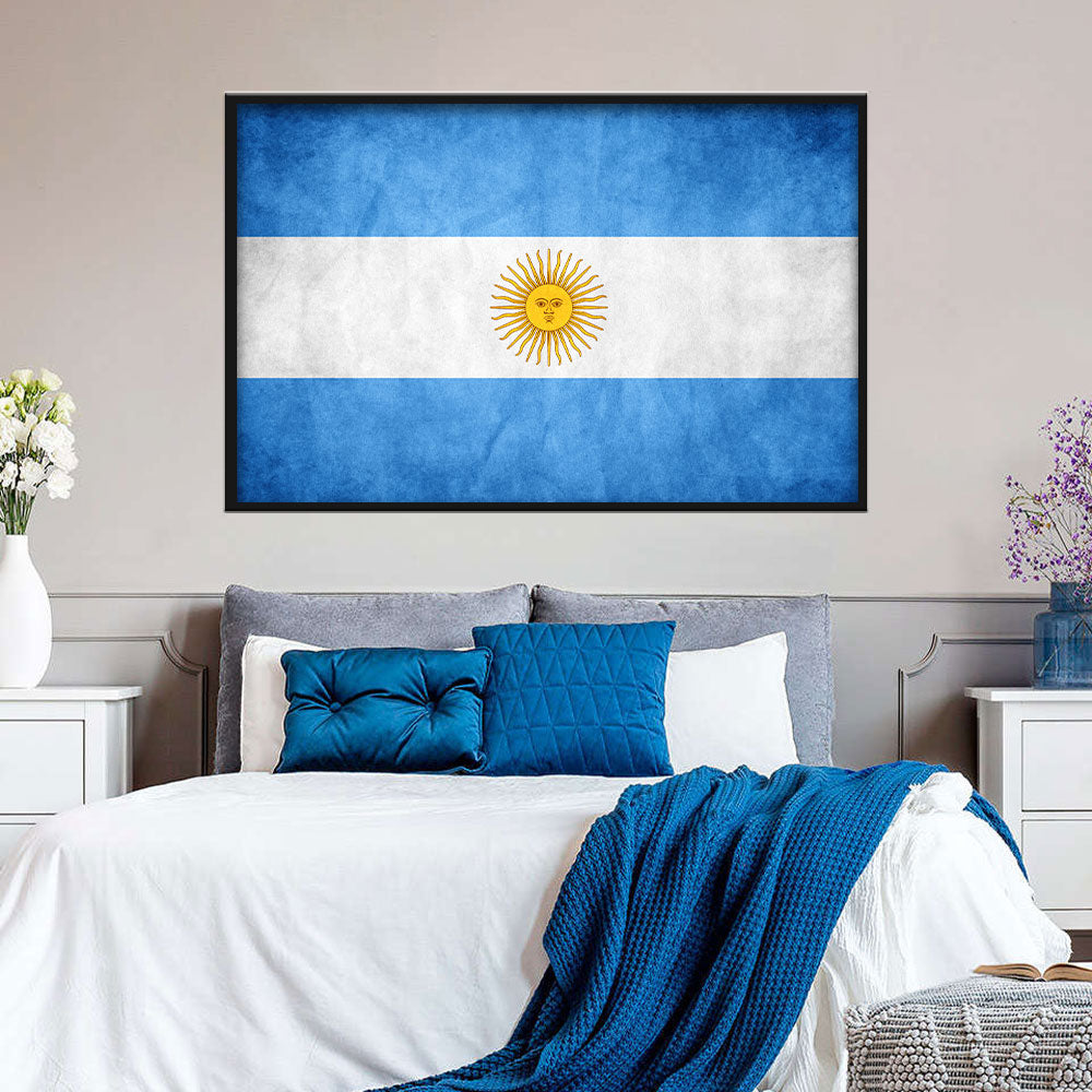 Flag of Argentina Canvas Wall Art