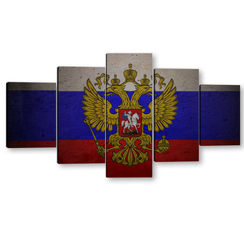 Flag of Russia Canvas Wall Art