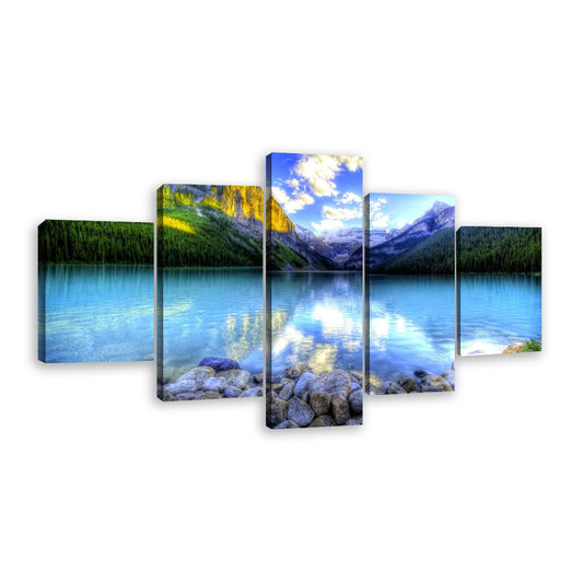 Sunshine Lake Louise Canvas Wall Art