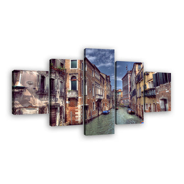 Venice canal canvas wall art