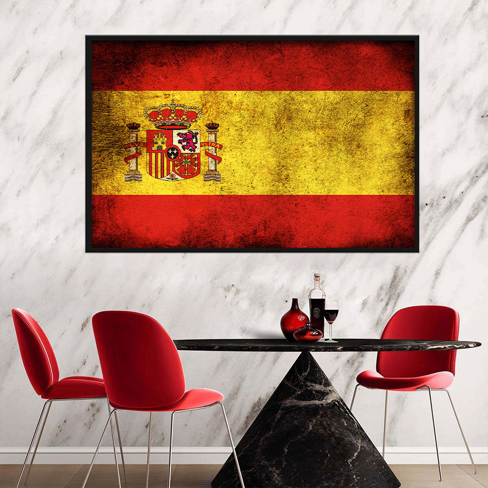 Flag of Spain Canvas Wall Art