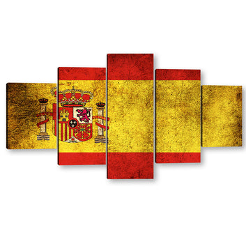 Flag of Spain Canvas Wall Art