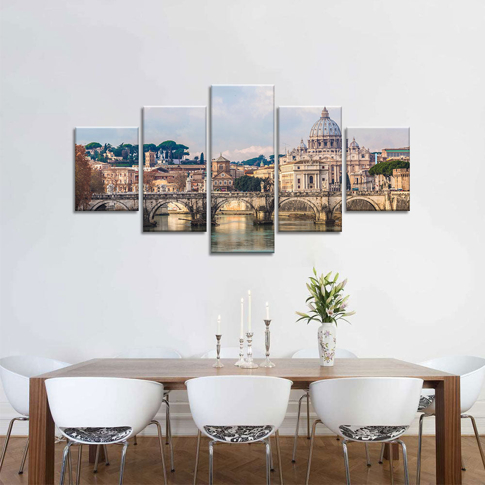 St. Peter's Cathedral in Rome canvas wall art