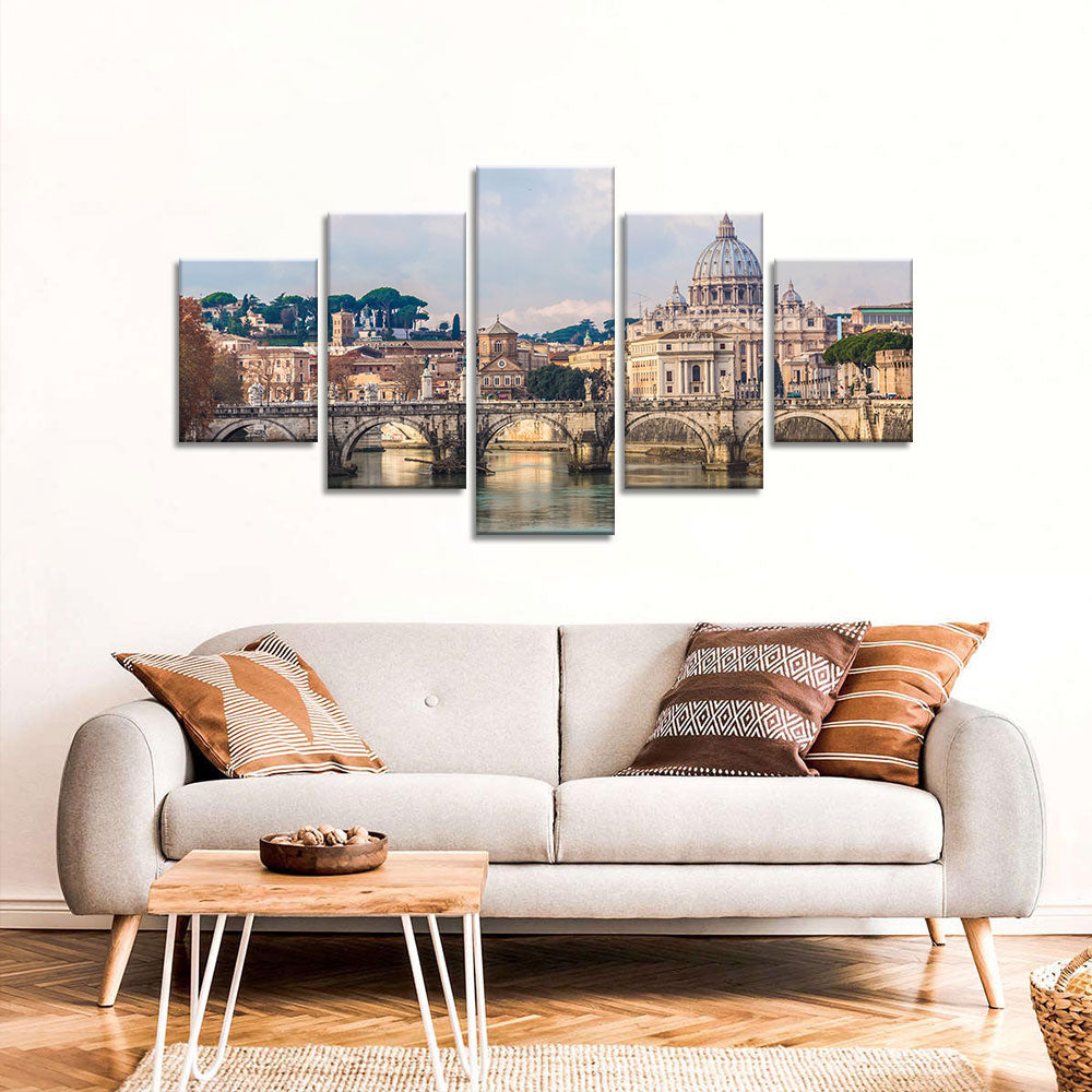St. Peter's Cathedral in Rome canvas wall art