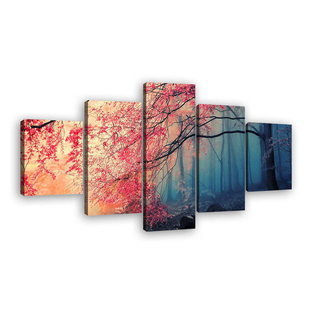  Cherry Blossom Tree in Forest canvas wall art