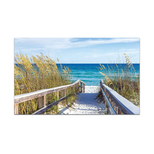 Serene Beach Pathway Canvas Wall Art