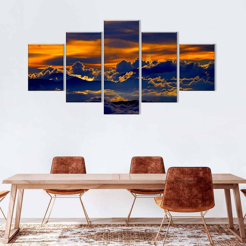 Cloud Dancing at Sunset Canvas Wall Art