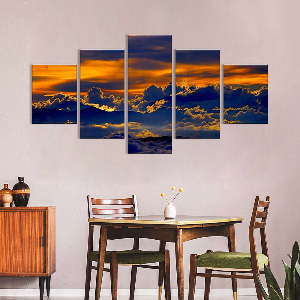 Cloud Dancing at Sunset Canvas Wall Art