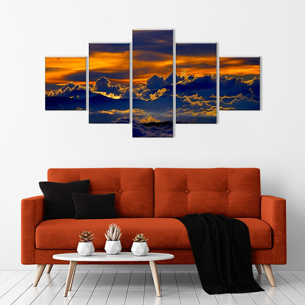 Cloud Dancing at Sunset Canvas Wall Art