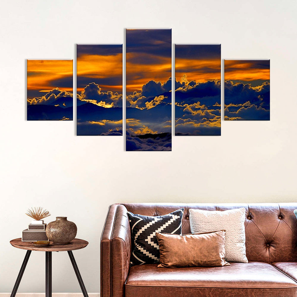 Cloud Dancing at Sunset Canvas Wall Art