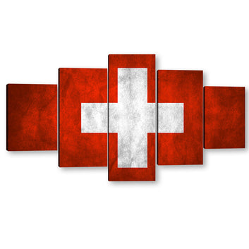 Flag of Switzerland Canvas Wall Art