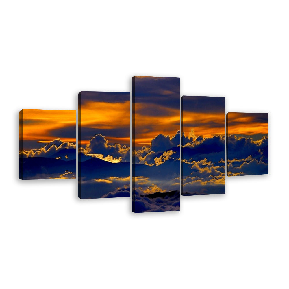 Cloud Dancing at Sunset Canvas Wall Art