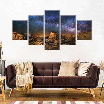 Bisti Badlands New Mexico at Starry Night Canvas Wall Art