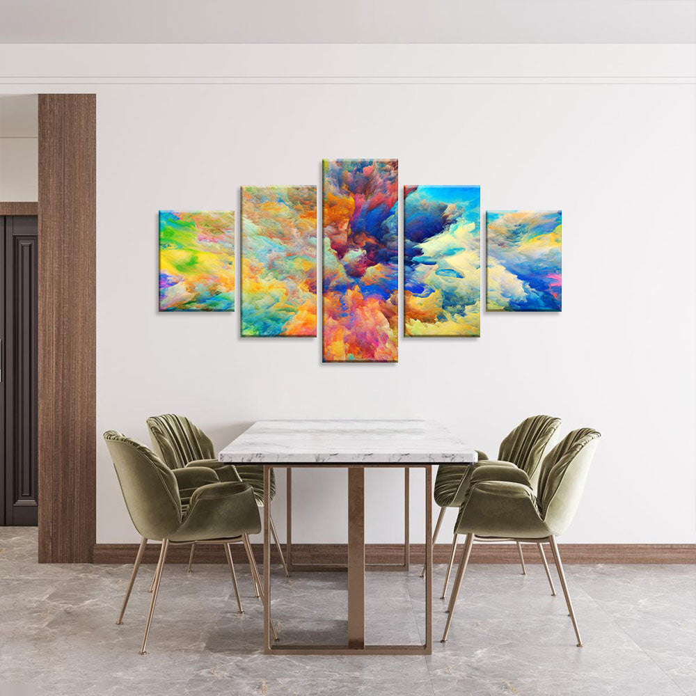  Abstract Color Explosion canvas wall art