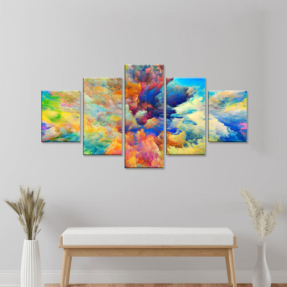  Abstract Color Explosion canvas wall art