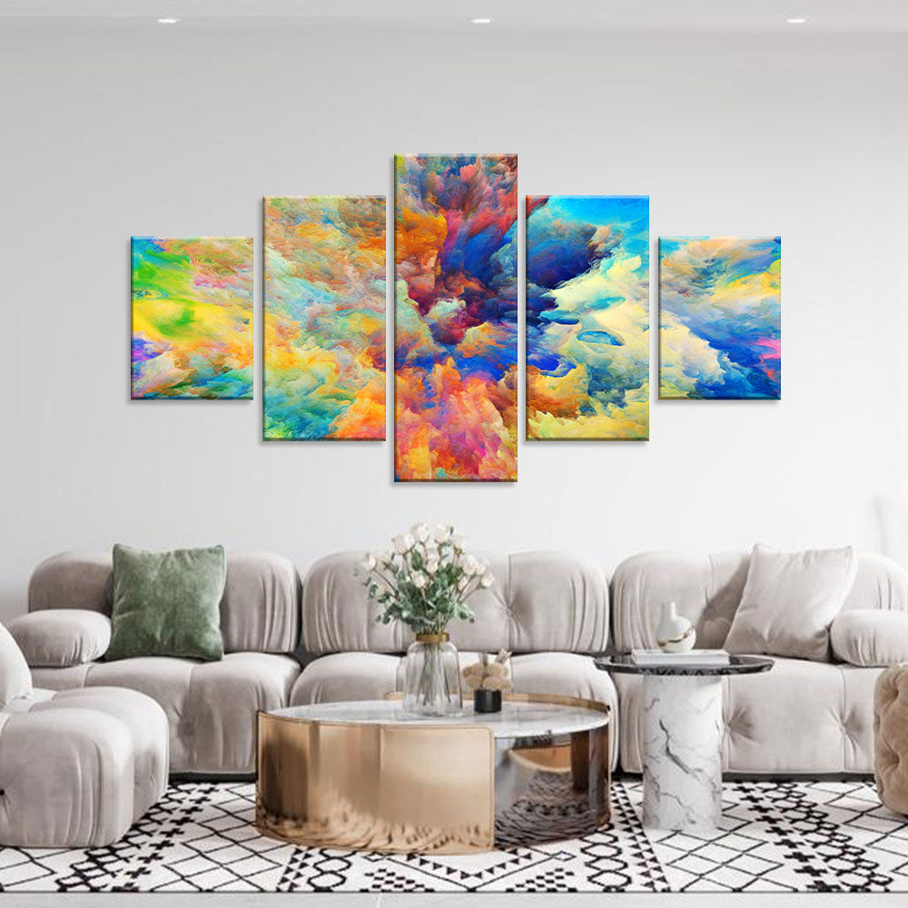  Abstract Color Explosion canvas wall art