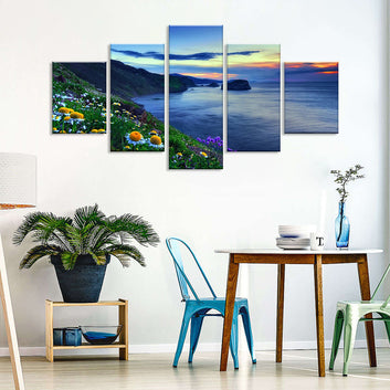 Sunset Bay of Biscay Canvas Wall Art