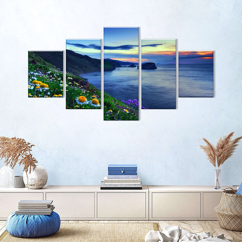 Sunset Bay of Biscay Canvas Wall Art