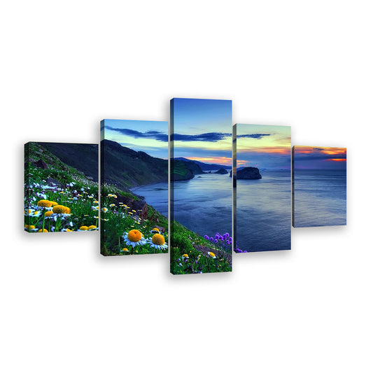 Sunset Bay of Biscay Canvas Wall Art