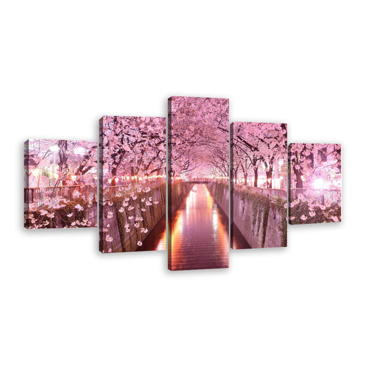 Japan Cherry Blossom Tunnel Canvas Wall Art