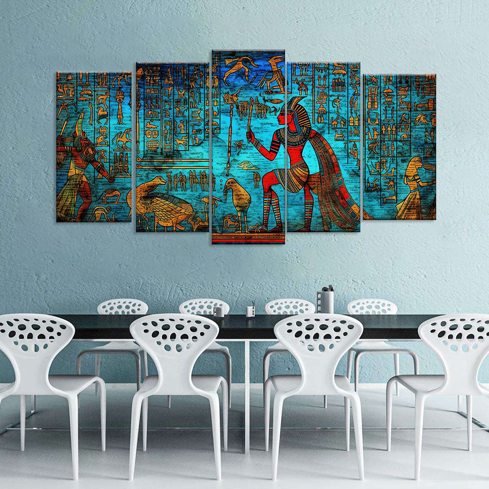 Ancient Egyptian Hieroglyphics Canvas Wall Art