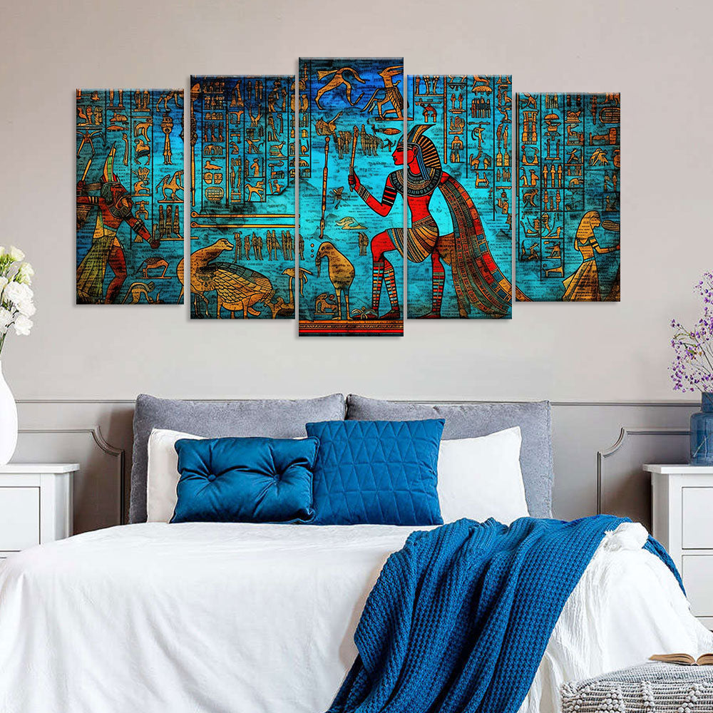 Ancient Egyptian Hieroglyphics Canvas Wall Art