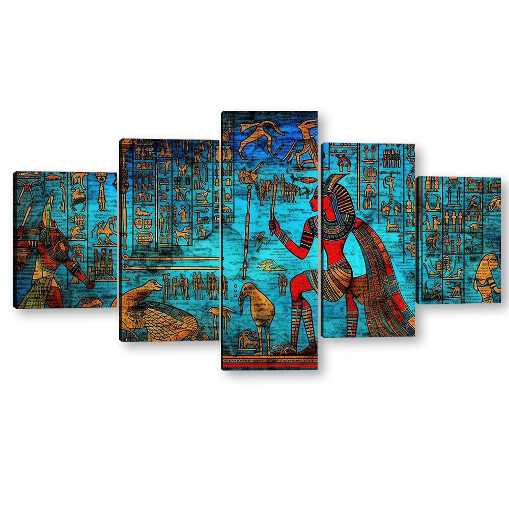 Ancient Egyptian Hieroglyphics Canvas Wall Art